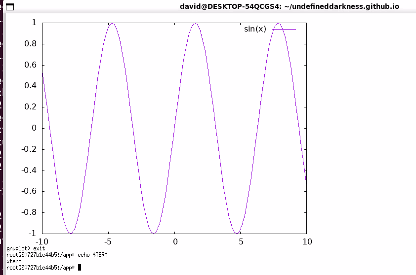 screenshot of xterm showcasing SIXEL support